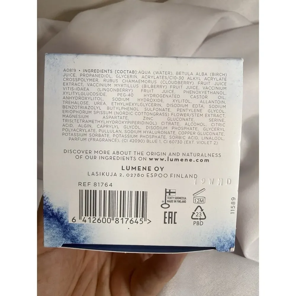 Brand New Lumene Nordic Hydra Gel Mask 150ml 72H